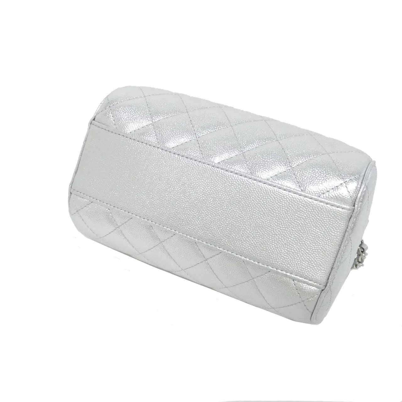 CHANEL Timeless Classic AP4474 Handbag Grained Calfskin Silver Grained Calfskin Unused - Thumbnail 3