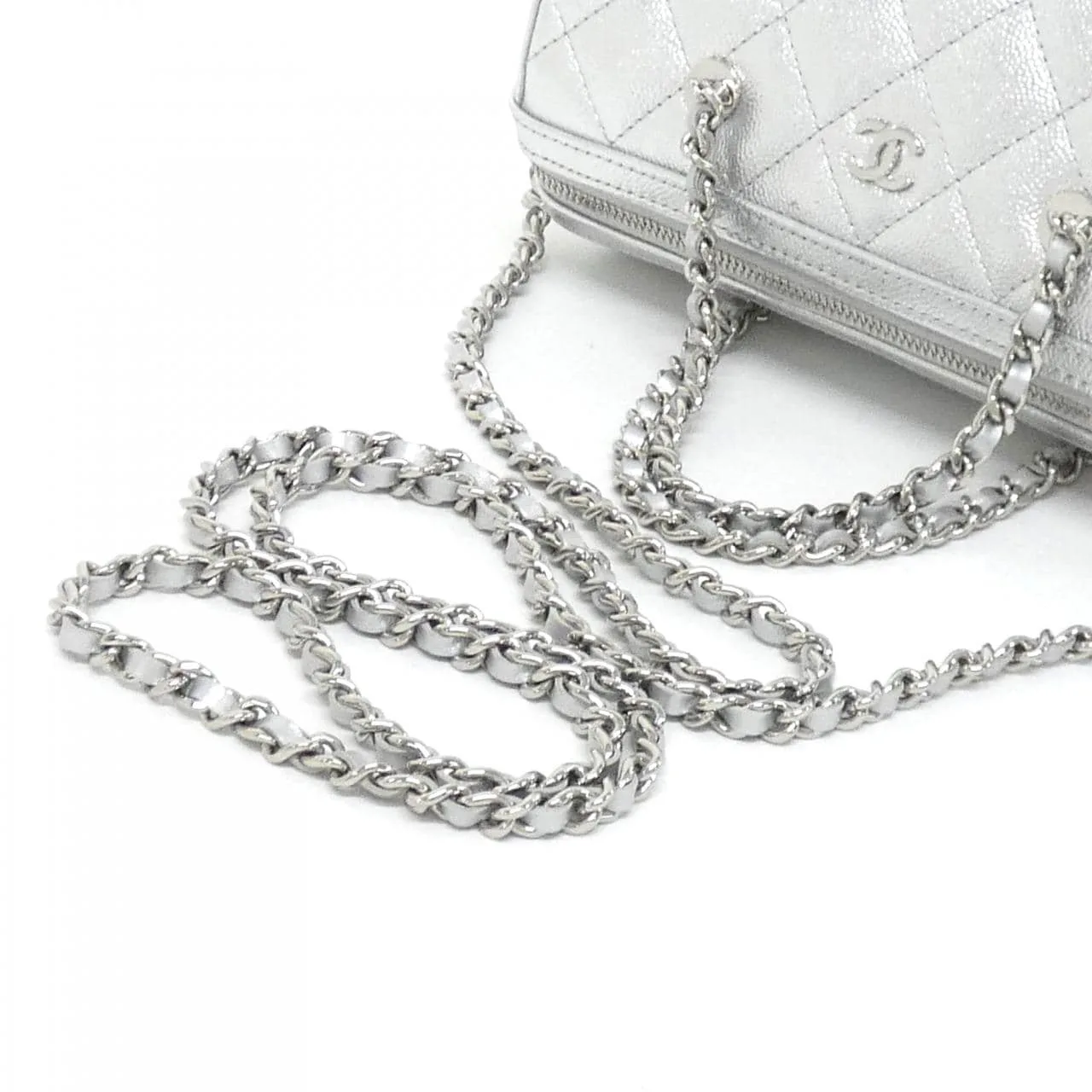 CHANEL Timeless Classic AP4474 Handbag Grained Calfskin Silver Grained Calfskin Unused - Thumbnail 6