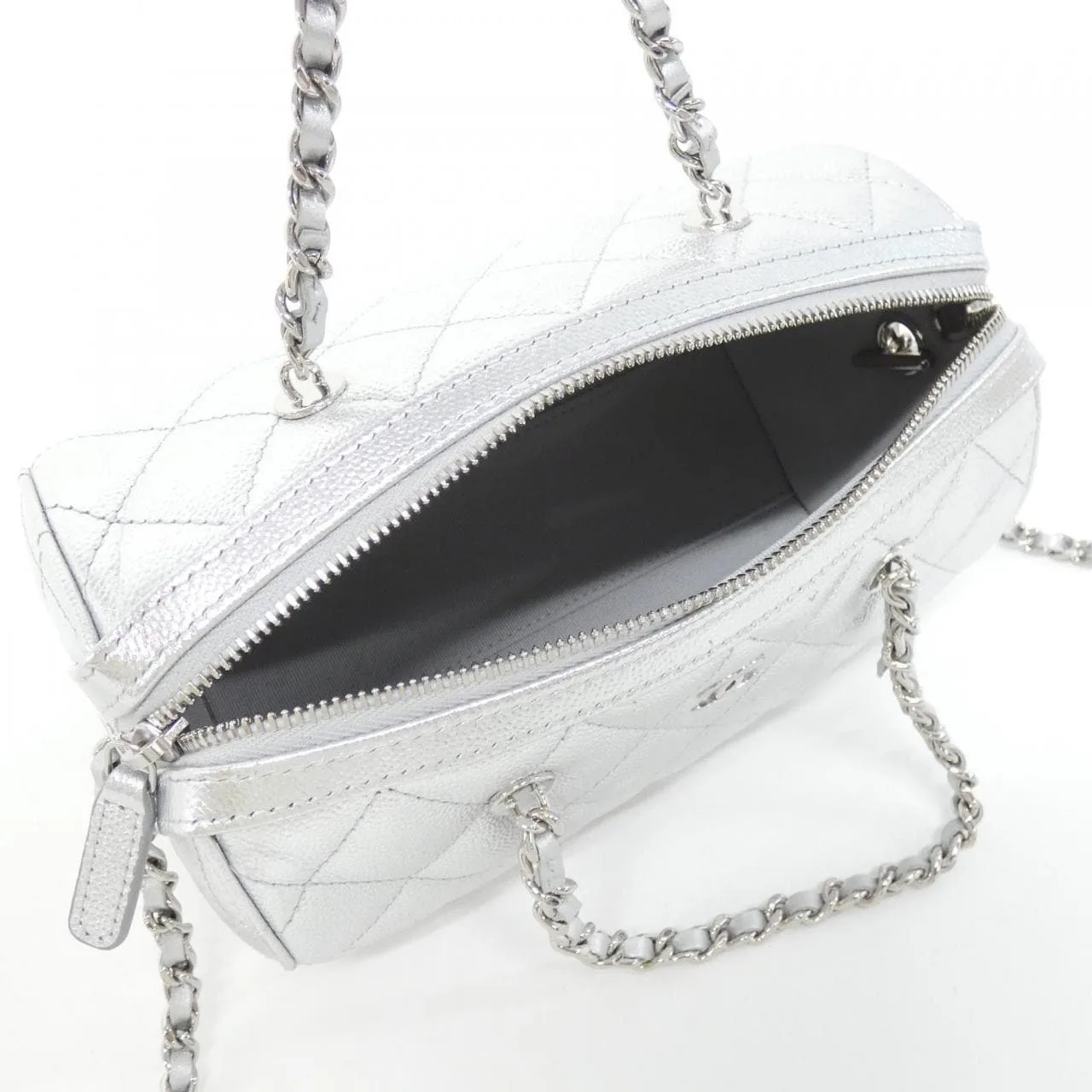 CHANEL Timeless Classic AP4474 Handbag Grained Calfskin Silver Grained Calfskin Unused - Thumbnail 7