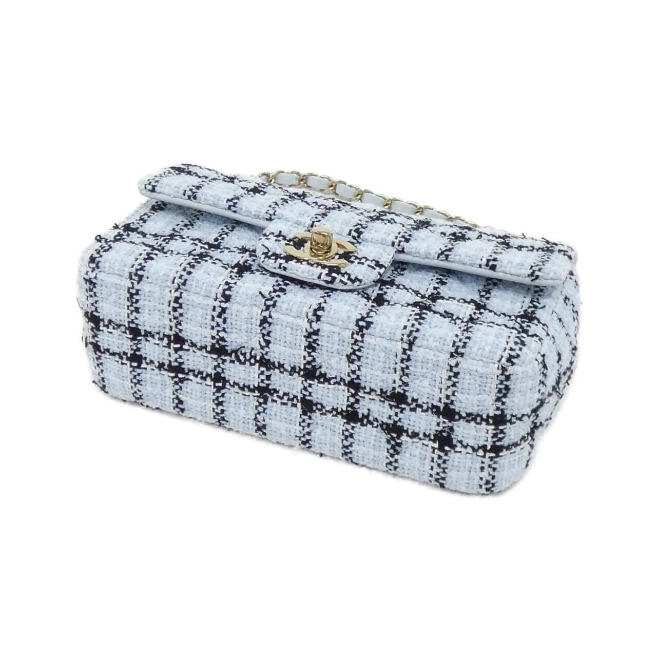 CHANEL Boy Chanel 69900 Shoulder Tweed Black Tweed Rank A - Thumbnail 3