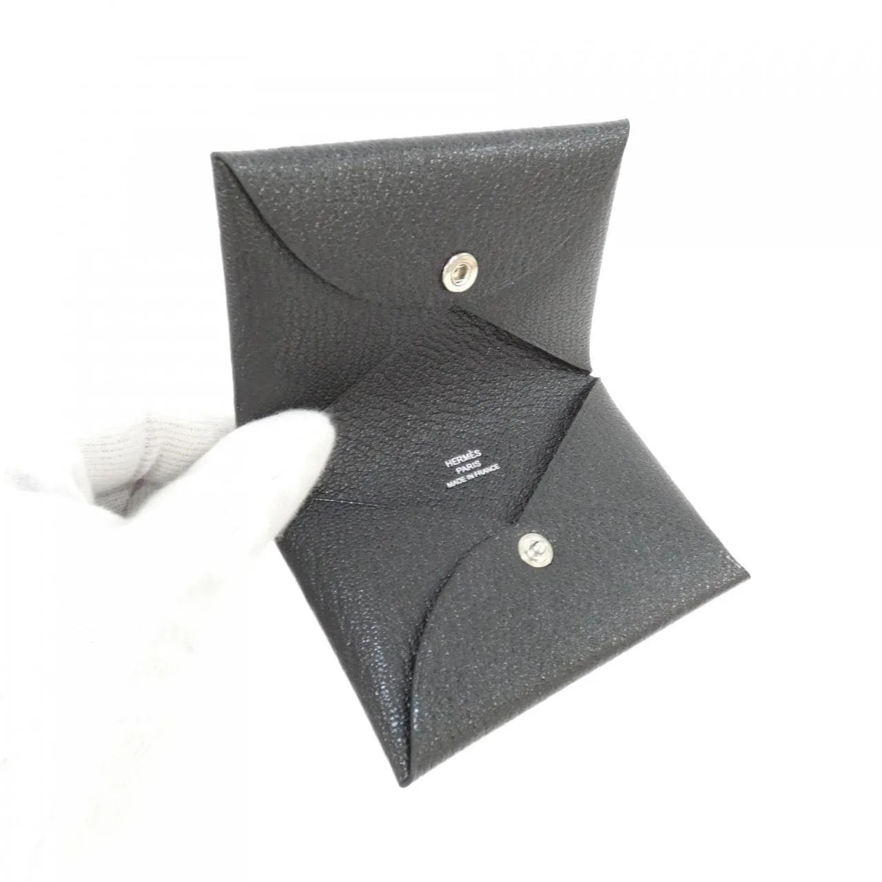 HERMES 044166CK Card Case Black Rank A - Thumbnail 2
