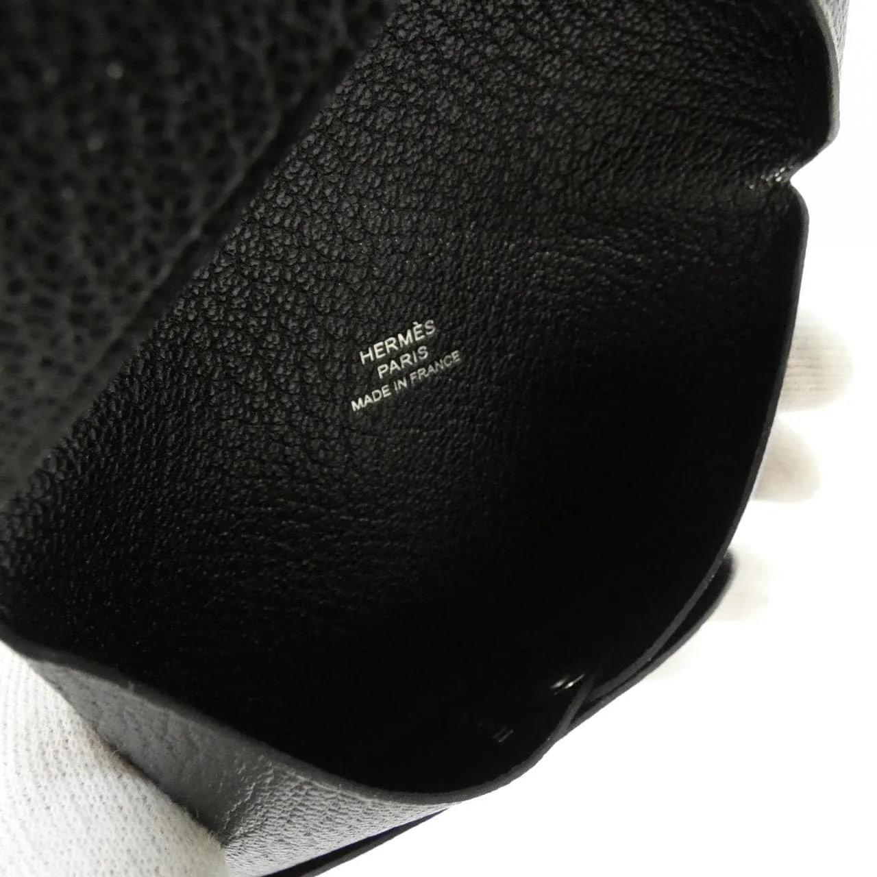 HERMES 044166CK Card Case Black Rank A - Thumbnail 3