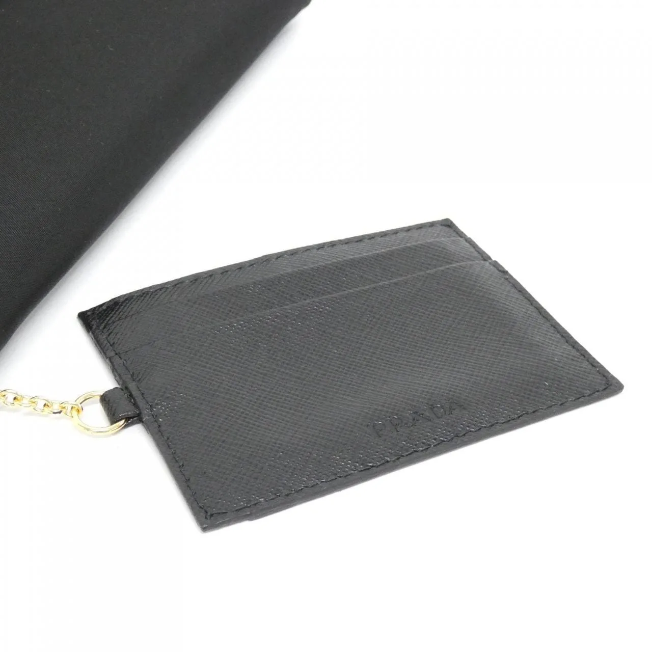 PRADA 1MH132 銀包 黑色 中古品A - 縮圖 5