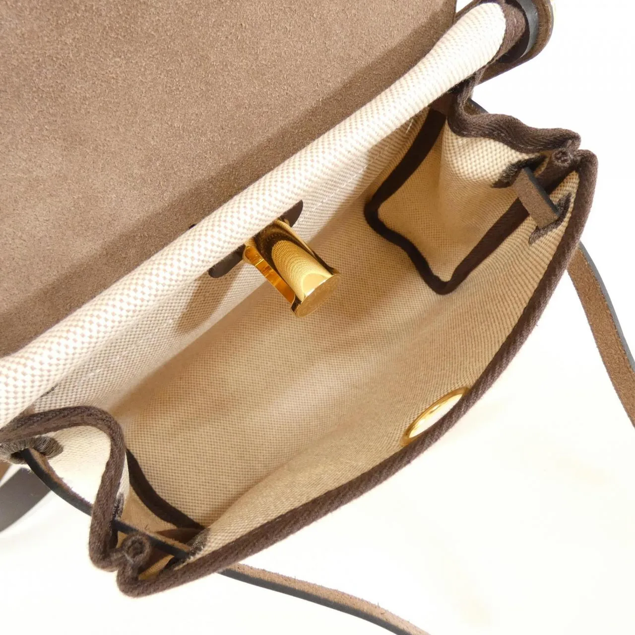 HERMES Herbag 085414CC Shoulder Beige Unused - Thumbnail 5