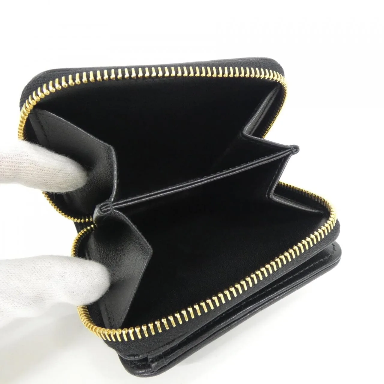 MIU MIU 5ML522 Wallet Black Rank A - Thumbnail 8