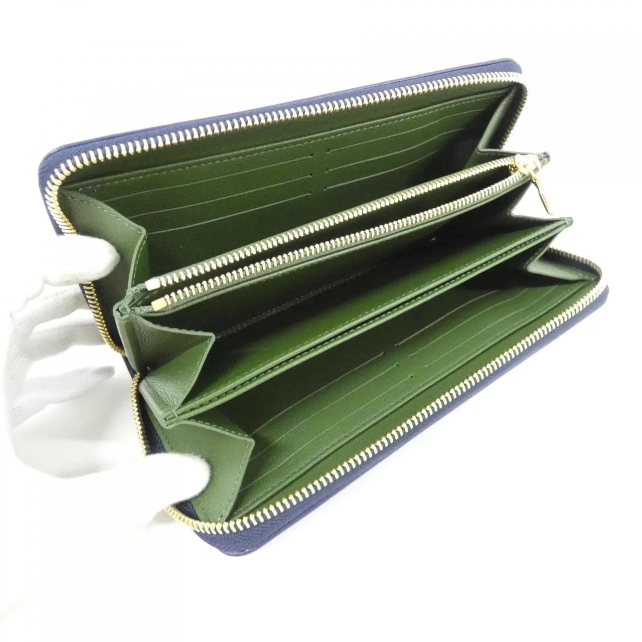 LOUIS VUITTON M82642 Wallet Lambskin Green Lambskin Rank A - Thumbnail 4