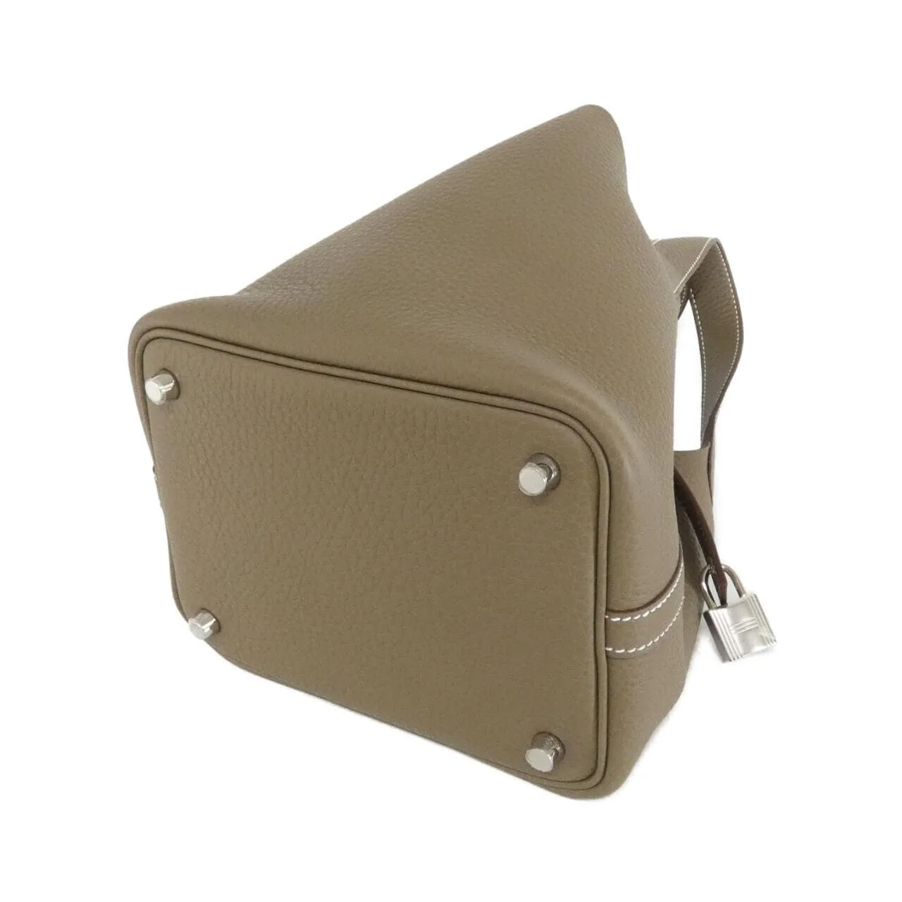 HERMES Picotin 056289CK Handbag Clemence Etoupe Clemence Leather Unused - Thumbnail 2