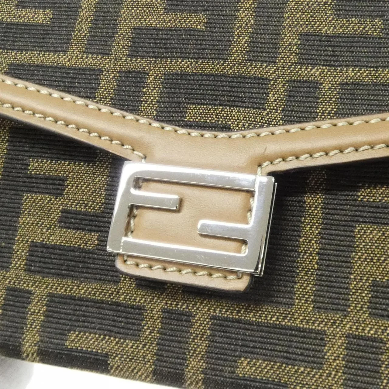 FENDI Baguette 7AS139 AFBV Wallet Canvas Black Canvas Rank A - Thumbnail 6