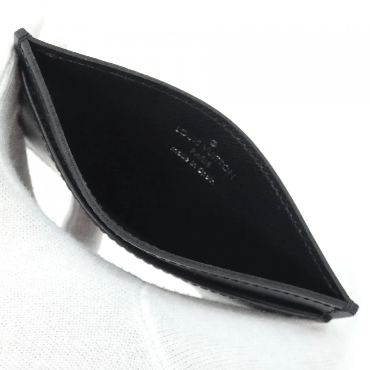 LOUIS VUITTON M63512 Card Case Epi Black Epi Rank A - Thumbnail 3