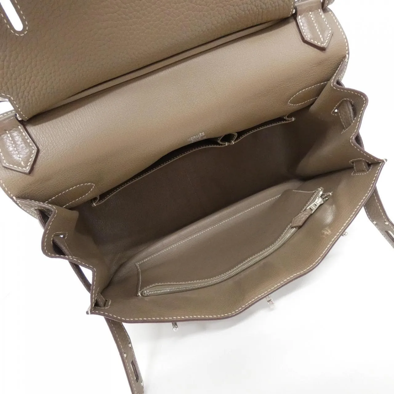 HERMES 056359CK 肩背包 Clemence Etoupe Clemence 皮 中古品B - 縮圖 9