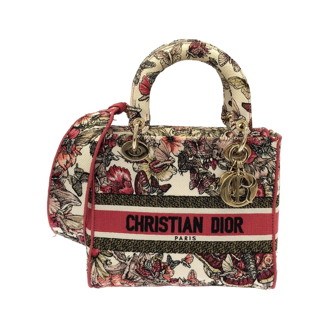 DIOR Lady Dior M0565ORHQ Handbag Canvas Black