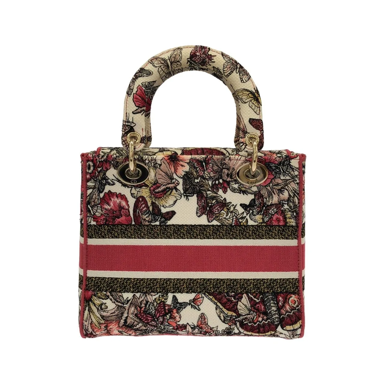 DIOR Lady Dior M0565ORHQ Handbag Canvas Black Canvas Rank B - Thumbnail 2