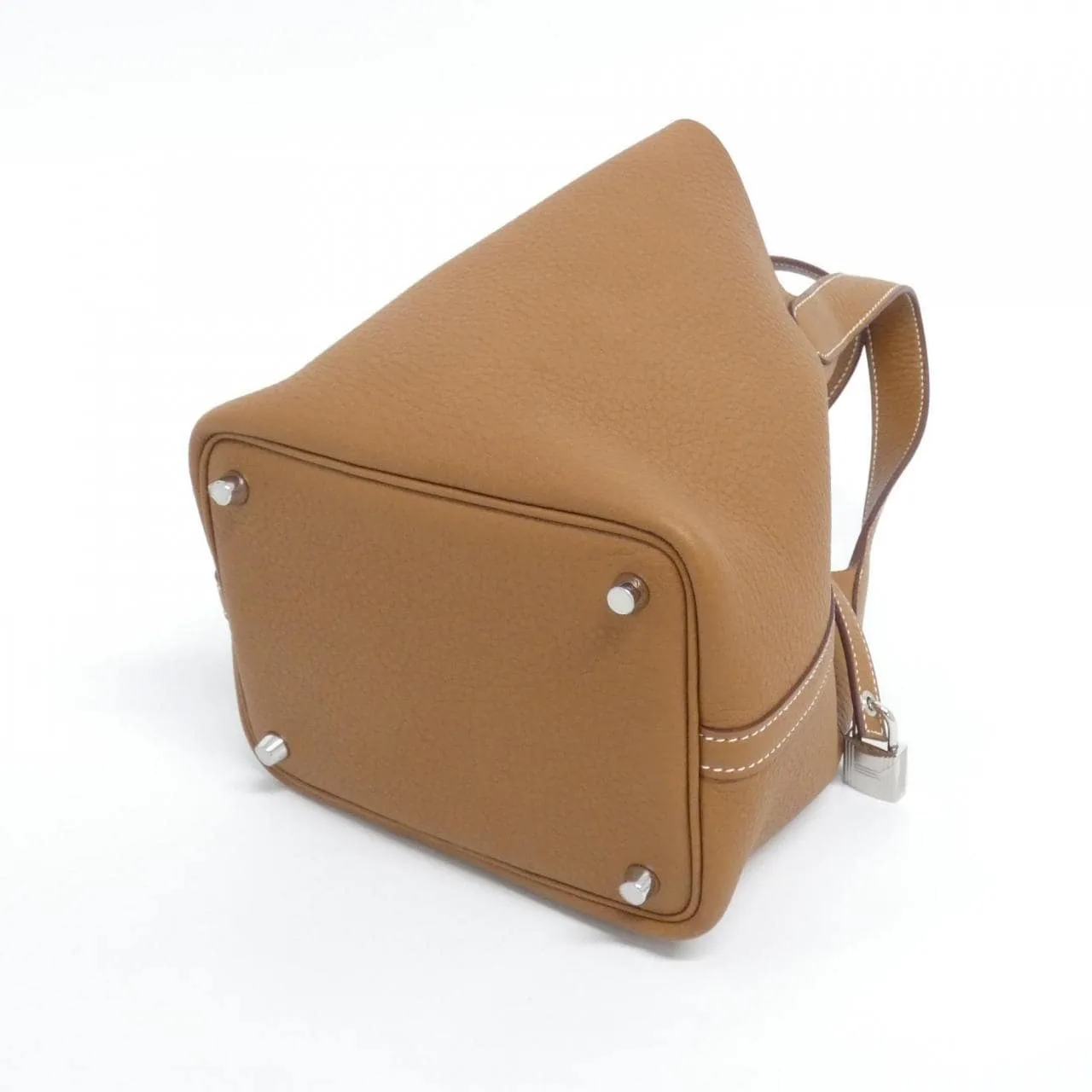 HERMES Picotin 056289CK Handbag Clemence Gold Clemence Leather Unused - Thumbnail 2