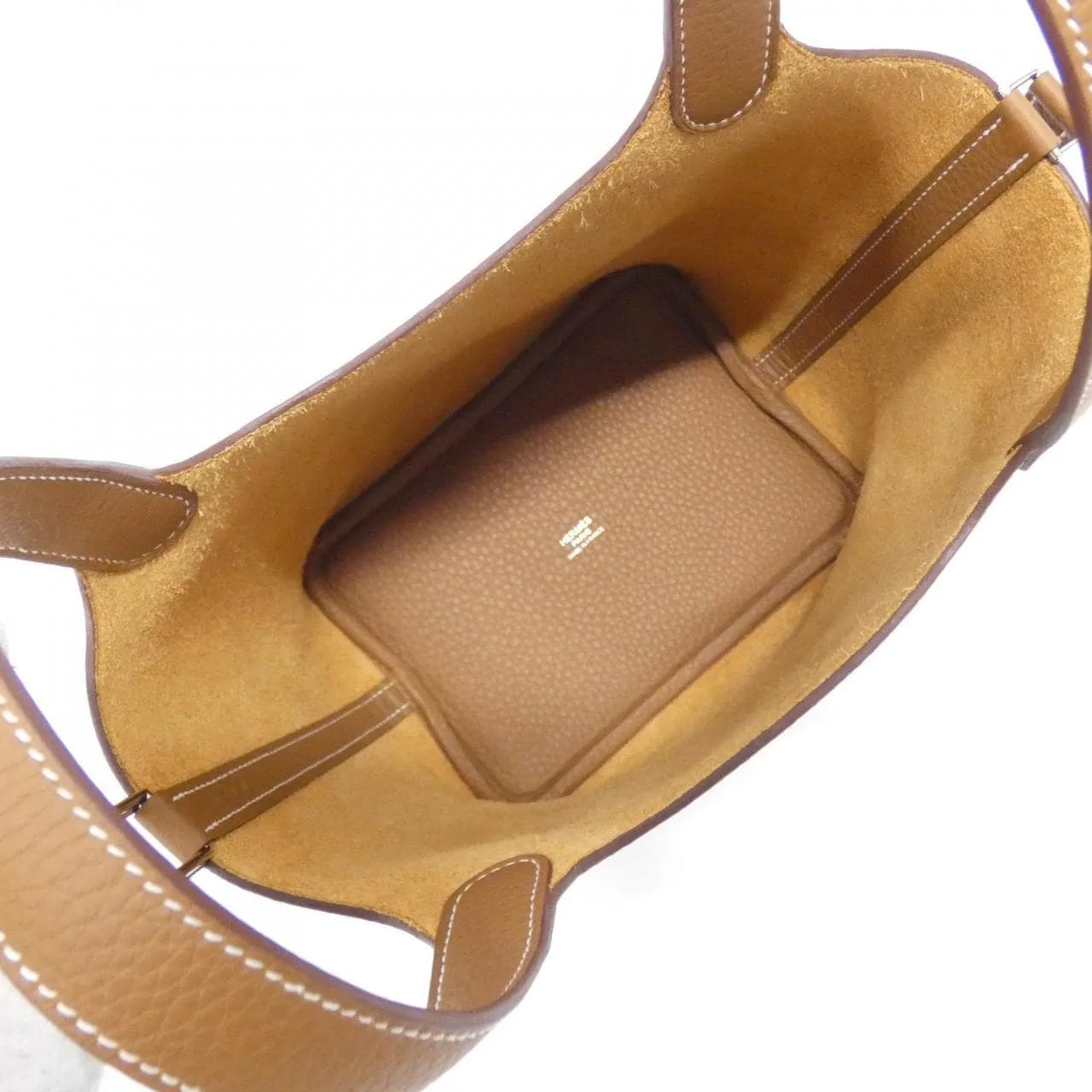 HERMES Picotin 056289CK Handbag Clemence Gold Clemence Leather Unused - Thumbnail 5