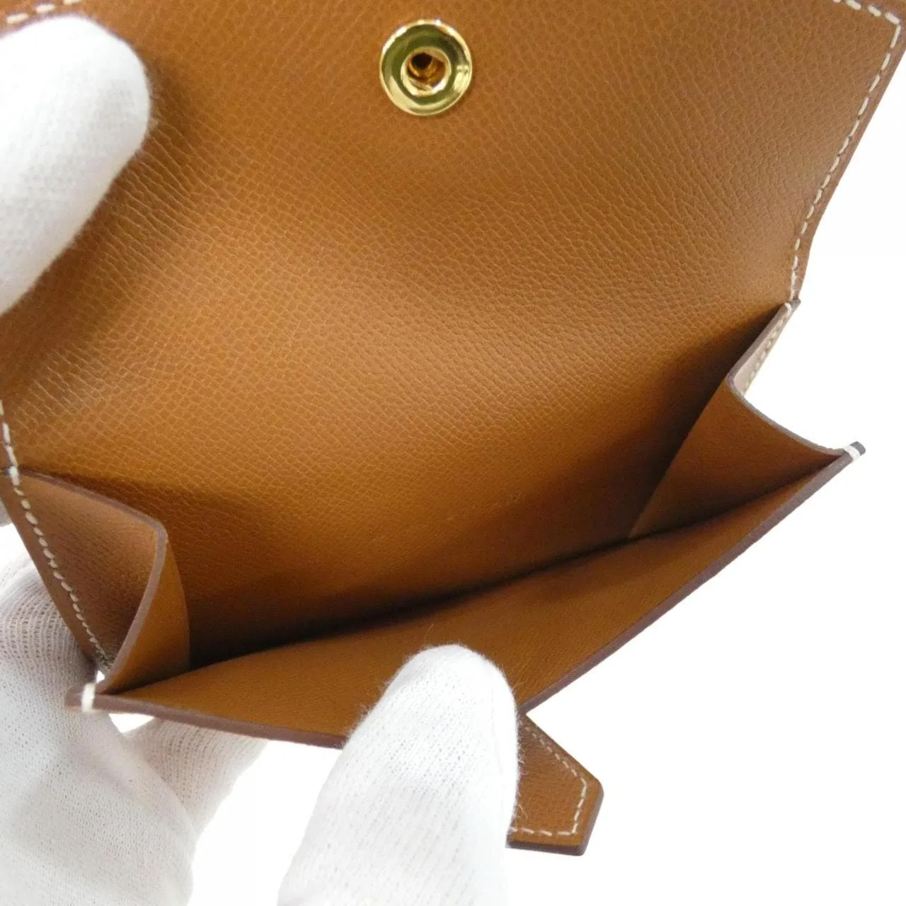 HERMES 084818CC Wallet Gold Rank A - Thumbnail 4