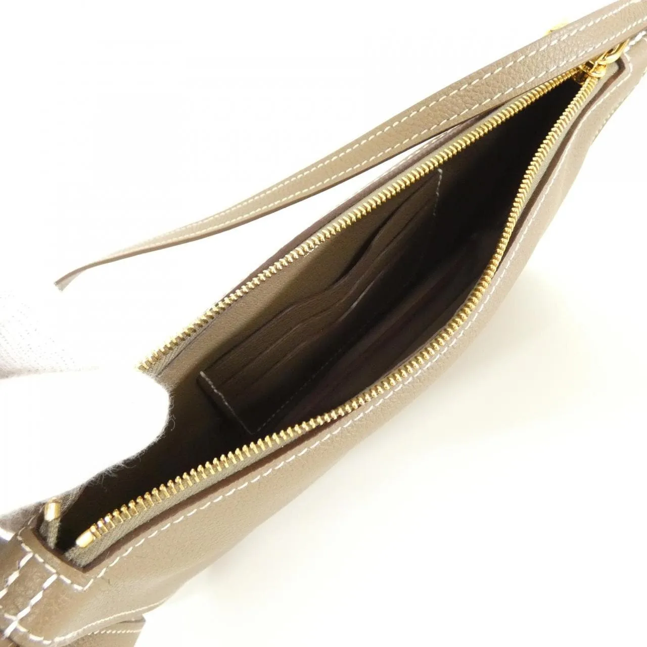 HERMES 086888CC Pouch Etoupe Unused - Thumbnail 5