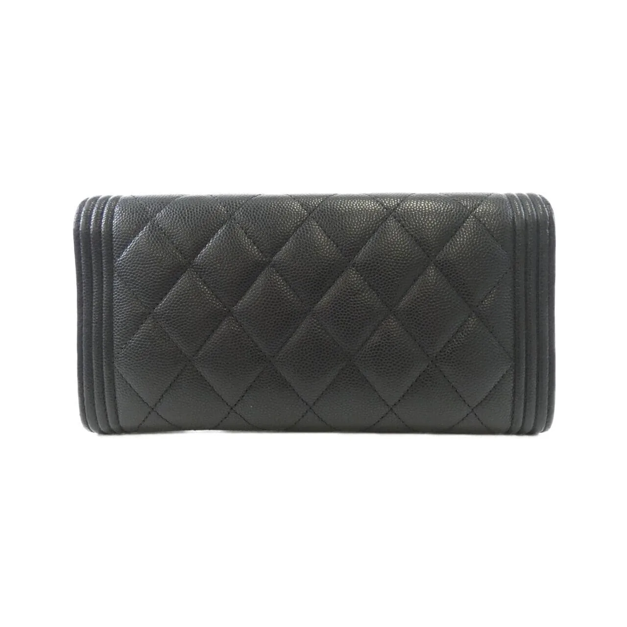 CHANEL Boy Chanel 80286 Wallet Grained Calfskin Black Grained Calfskin Rank B - Thumbnail 2