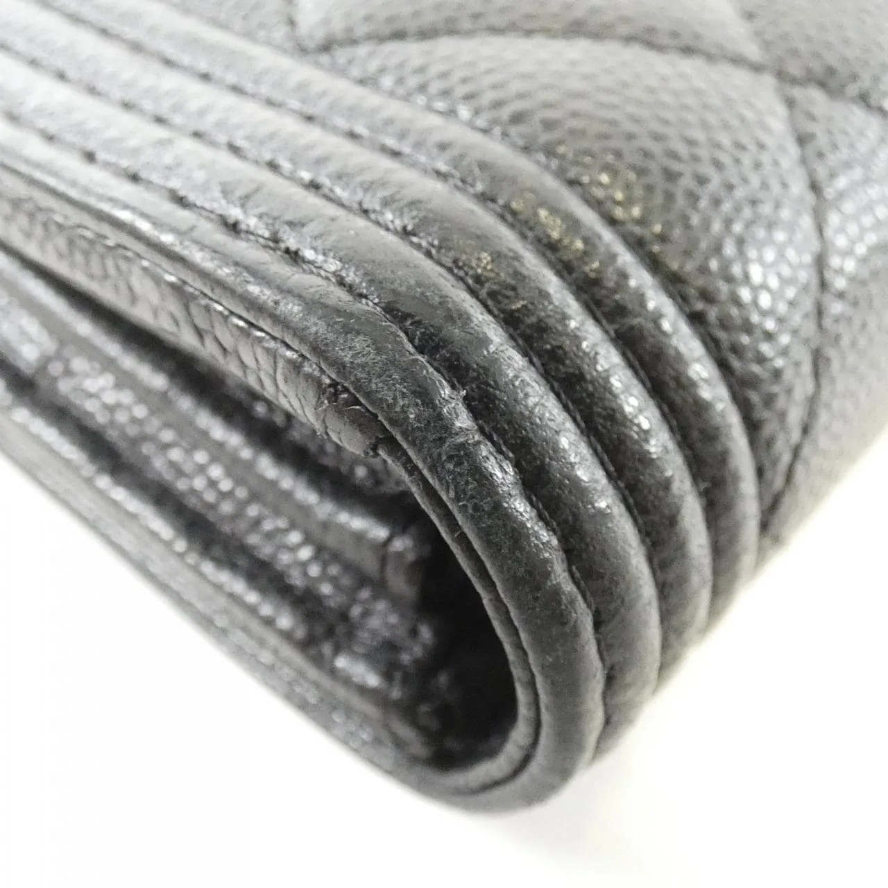 CHANEL Boy Chanel 80286 Wallet Grained Calfskin Black Grained Calfskin Rank B - Thumbnail 5