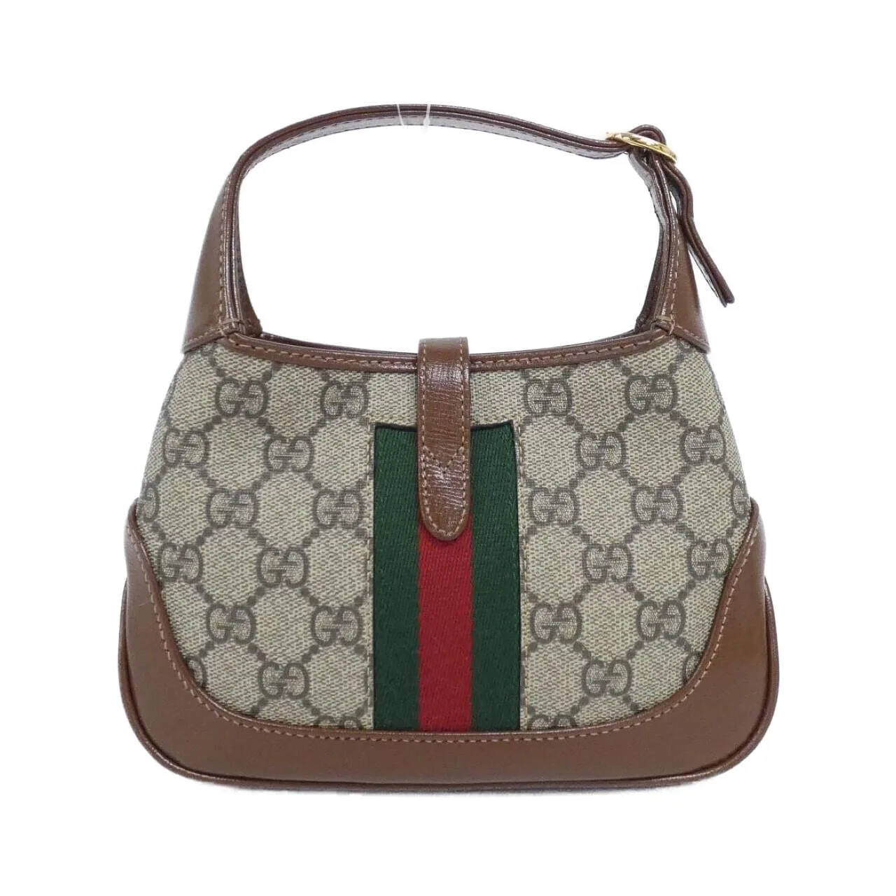 GUCCI Jackie 637092 HUHHG Handbag Canvas 黑色 帆布 中古品A - 縮圖 2