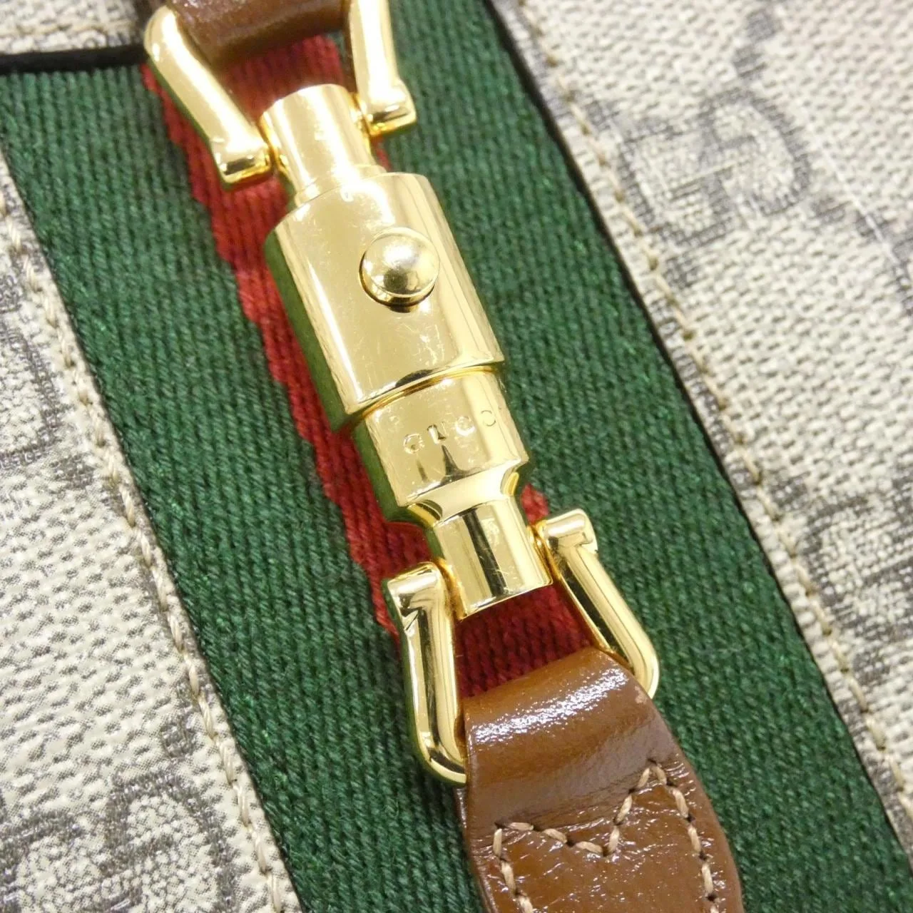 GUCCI Jackie 637092 HUHHG Handbag Canvas 黑色 帆布 中古品A - 縮圖 4