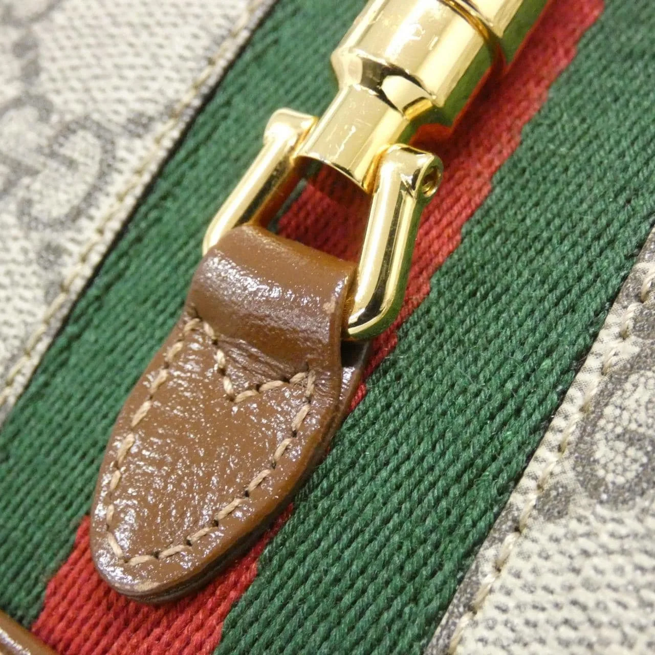 GUCCI Jackie 637092 HUHHG Handbag Canvas 黑色 帆布 中古品A - 縮圖 5