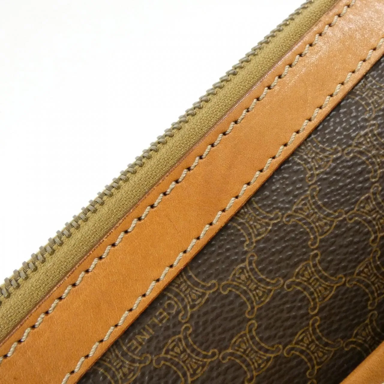 CELINE Boston Canvas Brown Canvas Rank B - Thumbnail 6