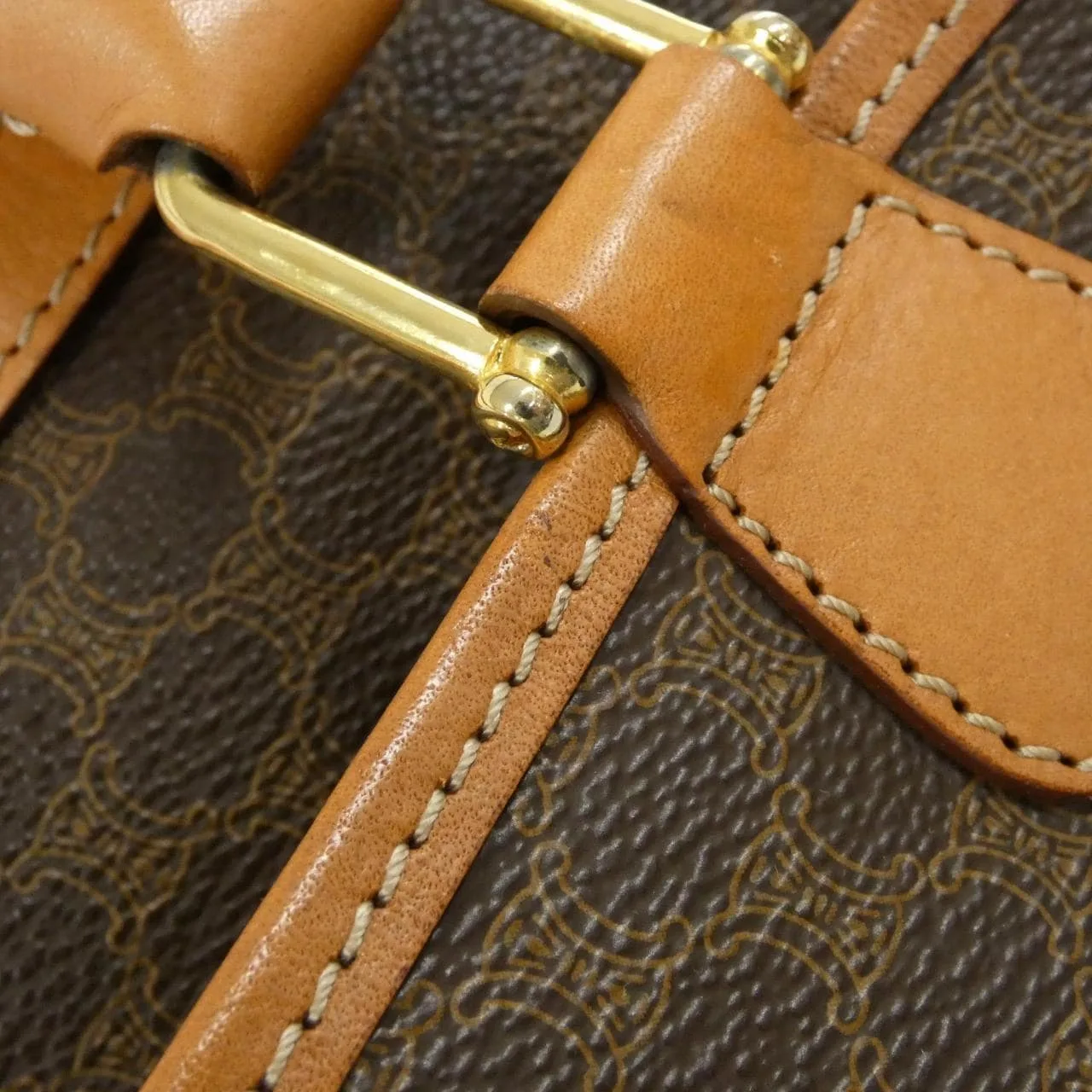 CELINE Boston Canvas Brown Canvas Rank B - Thumbnail 7