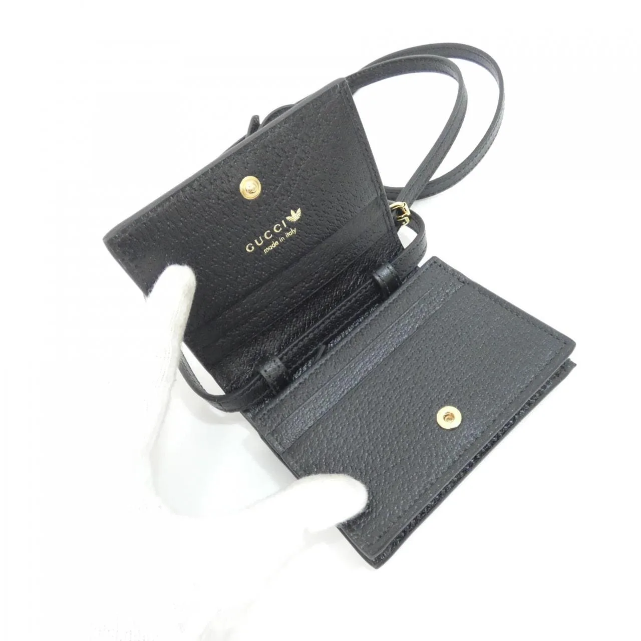 GUCCI 702248 DJ24G Wallet Leather Black Leather Rank A - Thumbnail 8
