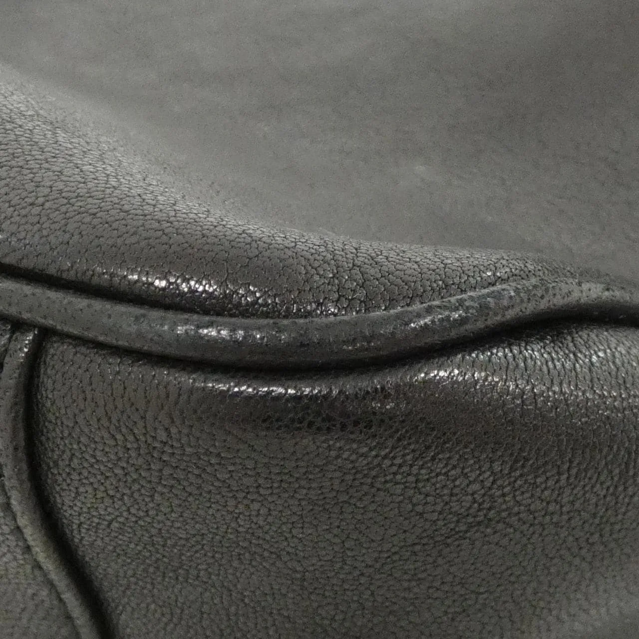 BALENCIAGA 846947 2AB5X Handbag Leather Black Leather Rank A - Thumbnail 3