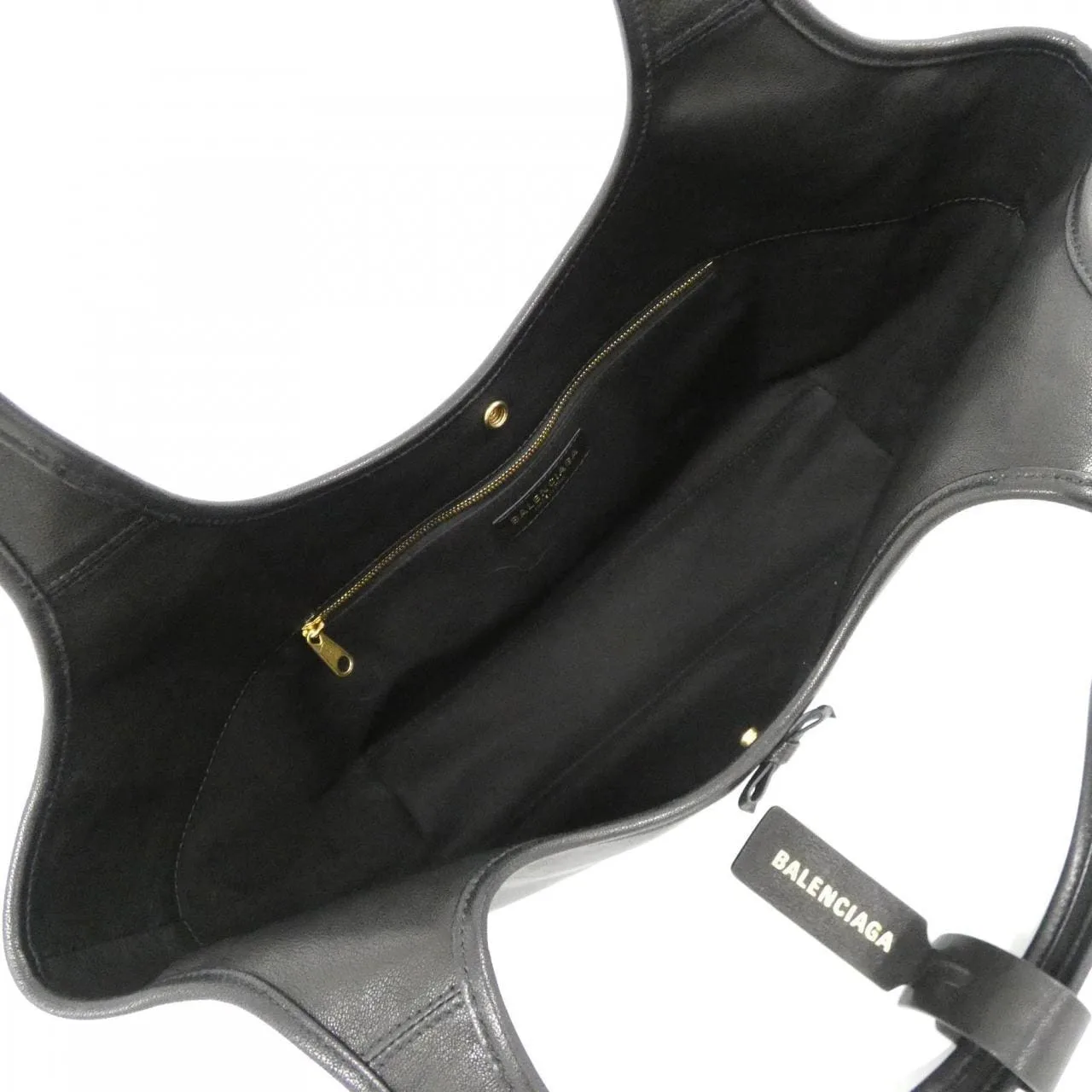 BALENCIAGA 846947 2AB5X Handbag Leather Black Leather Rank A - Thumbnail 10