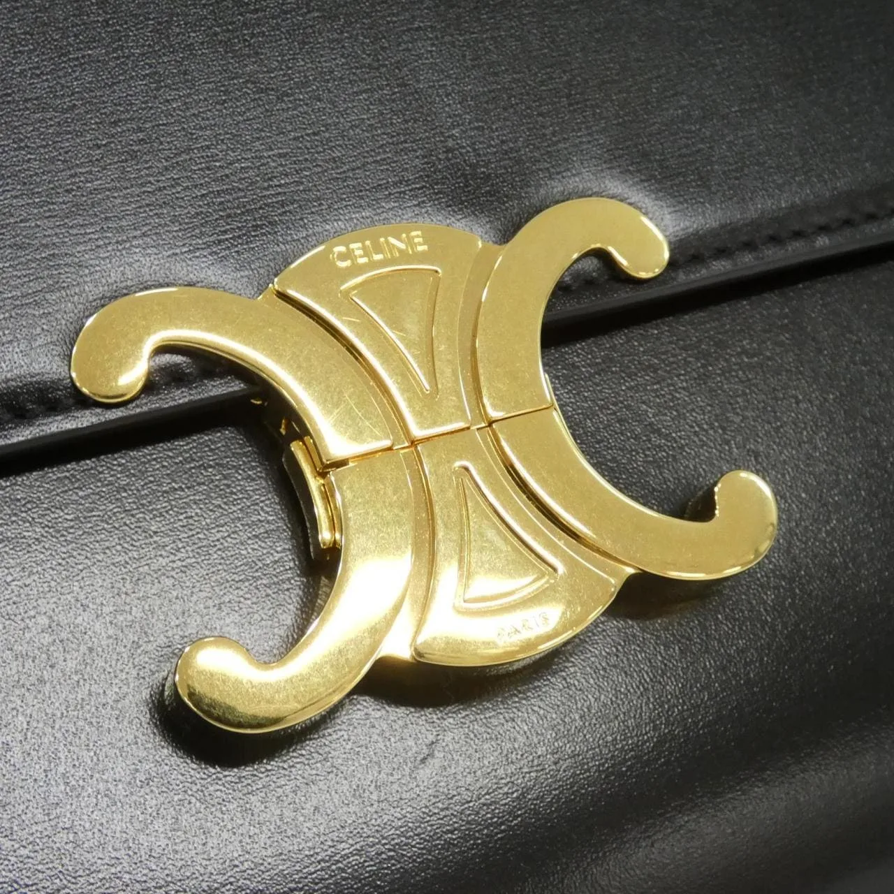 CELINE Triomphe 187363BF4 Shoulder Black Rank A - Thumbnail 4