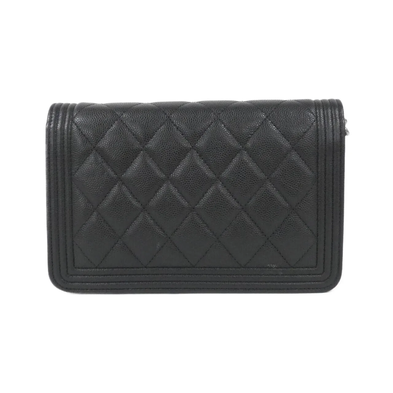 CHANEL Boy Chanel AP1117 Wallet Grained Calfskin Black Grained Calfskin Rank A - Thumbnail 2