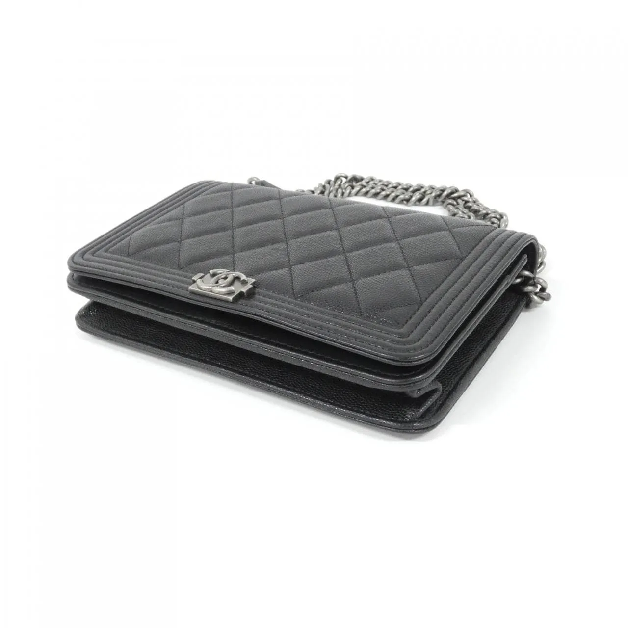 CHANEL Boy Chanel AP1117 Wallet Grained Calfskin Black Grained Calfskin Rank A - Thumbnail 3