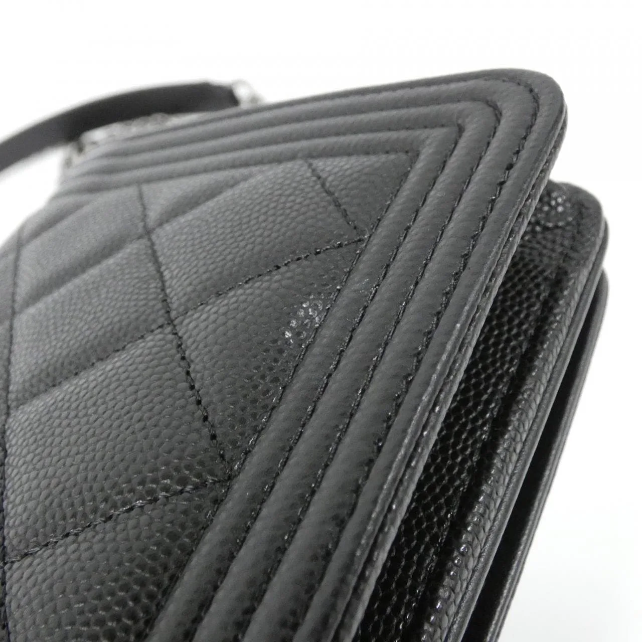 CHANEL Boy Chanel AP1117 Wallet Grained Calfskin Black Grained Calfskin Rank A - Thumbnail 4