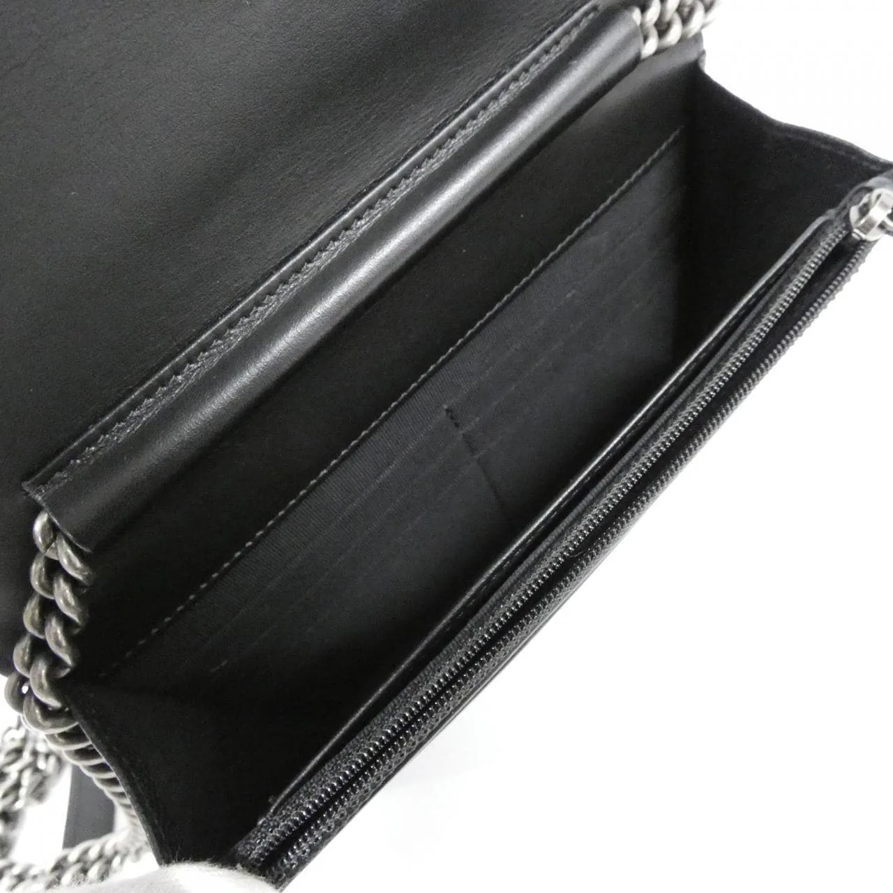 CHANEL Boy Chanel AP1117 Wallet Grained Calfskin Black Grained Calfskin Rank A - Thumbnail 9