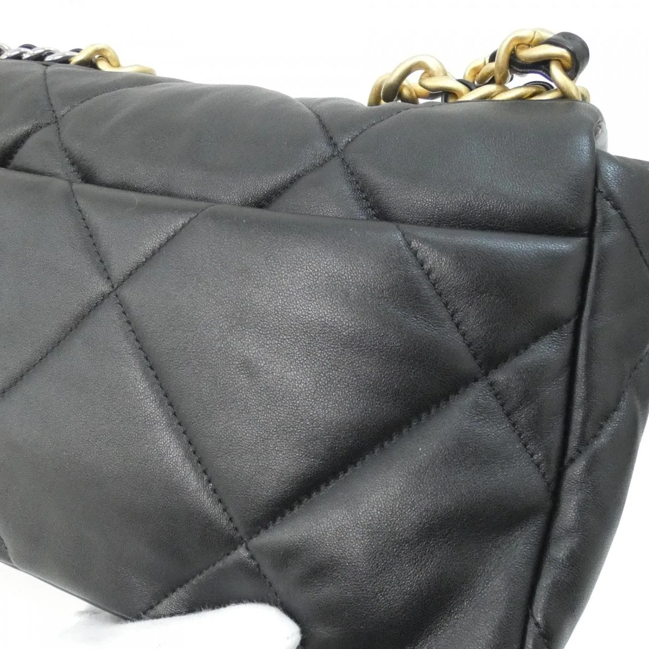 CHANEL Chanel 19 AS1160 Shoulder Lambskin Black Lambskin Rank A - Thumbnail 5