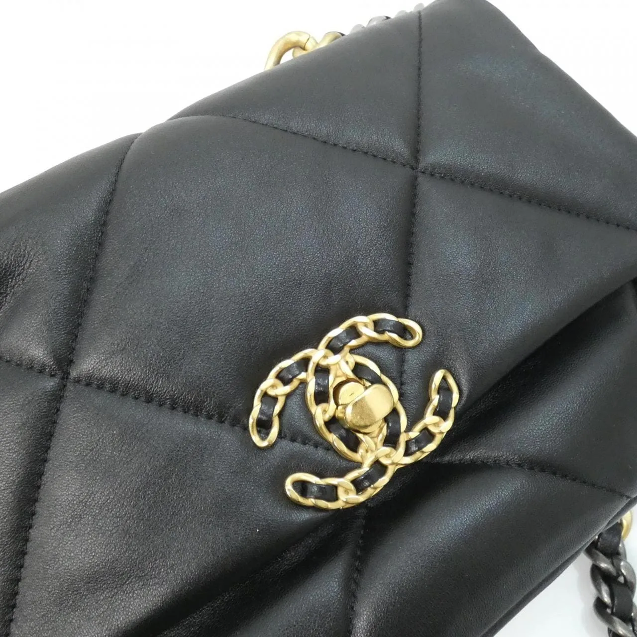 CHANEL Chanel 19 AS1160 Shoulder Lambskin Black Lambskin Rank A - Thumbnail 6