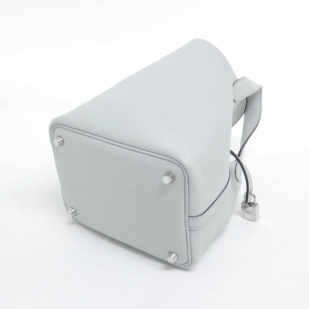 HERMES Picotin 056289CK Handbag Clemence Blue Clemence Leather Rank A - Thumbnail 2