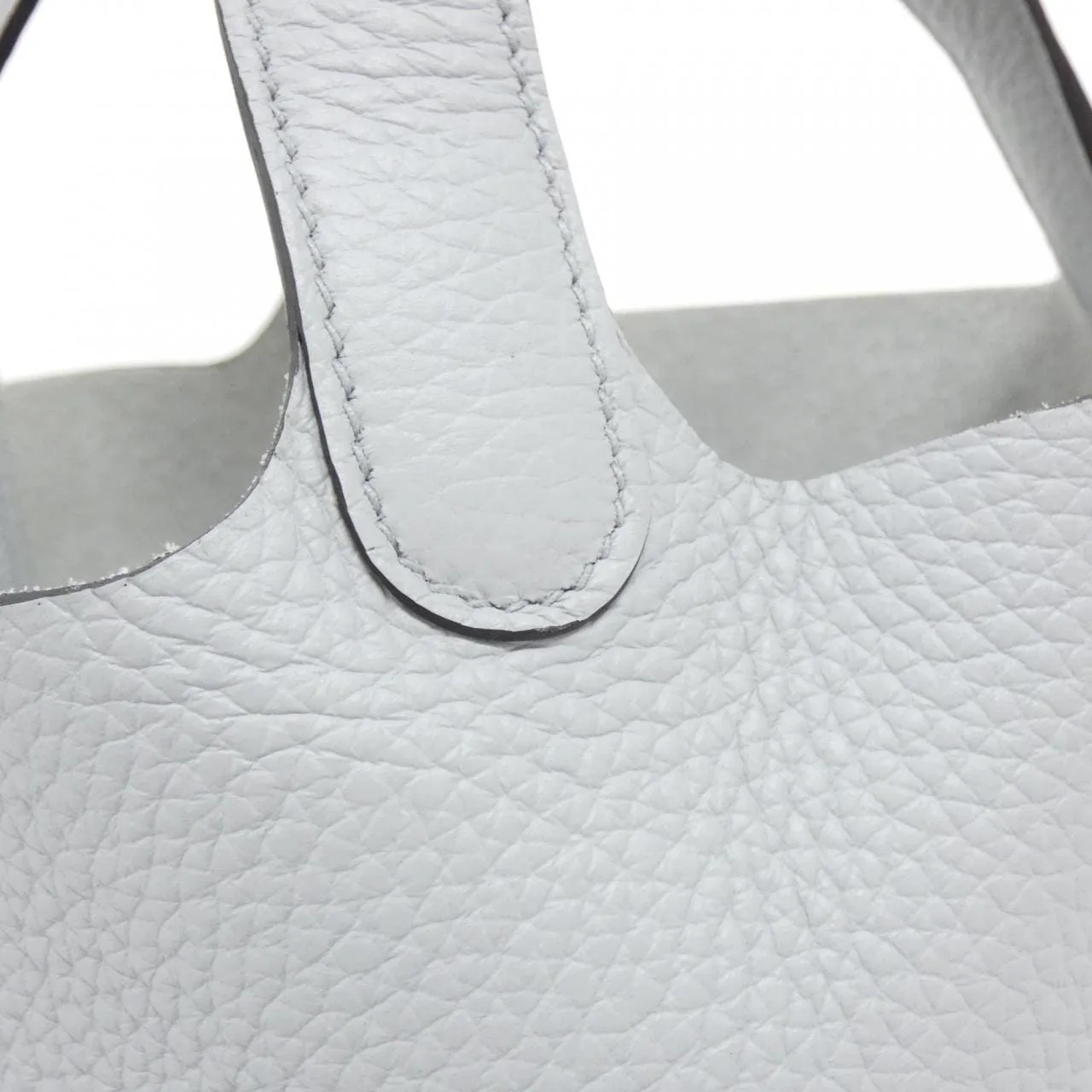 HERMES Picotin 056289CK Handbag Clemence Blue Clemence Leather Rank A - Thumbnail 4