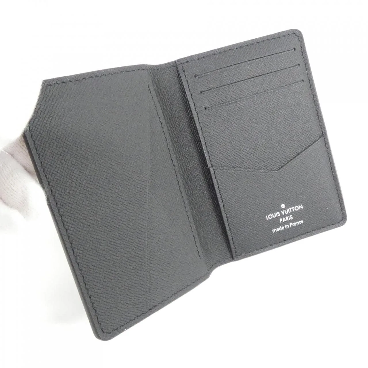 LOUIS VUITTON M30537 Card Case Black Rank A - Thumbnail 4