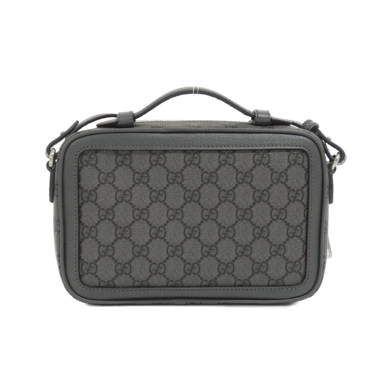 GUCCI 739392 UULBN 肩背包 帆布 黑色 帆布 中古品A - 縮圖 2