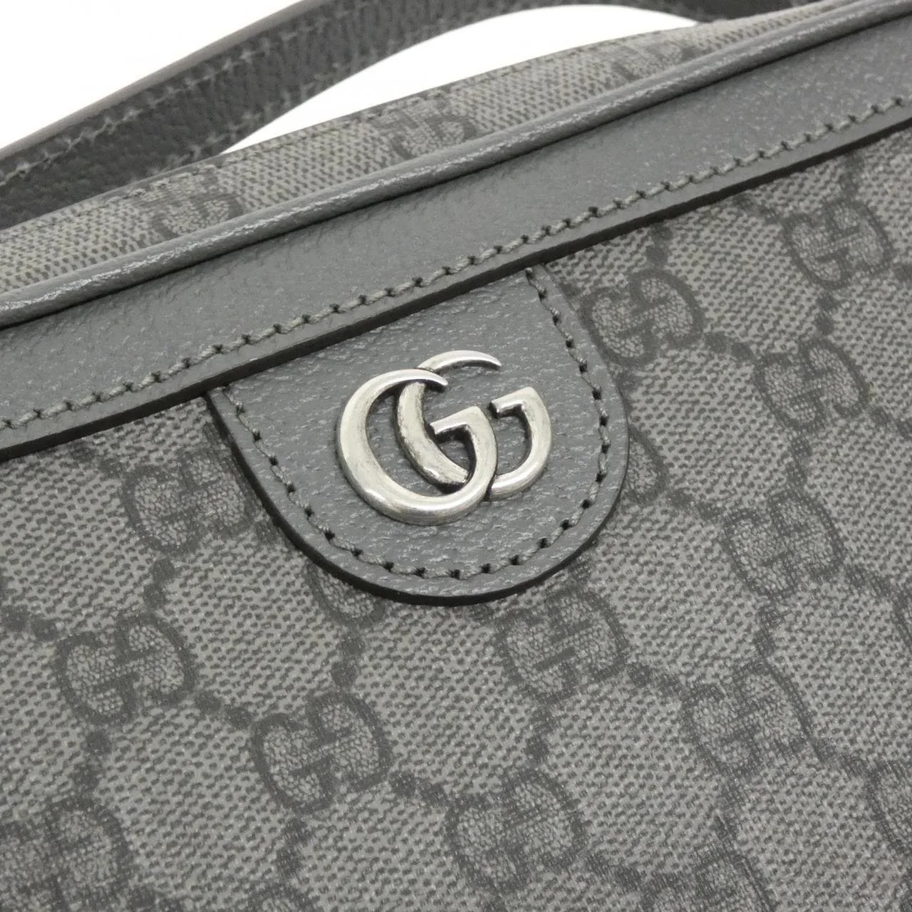 GUCCI 739392 UULBN 肩背包 帆布 黑色 帆布 中古品A - 縮圖 5