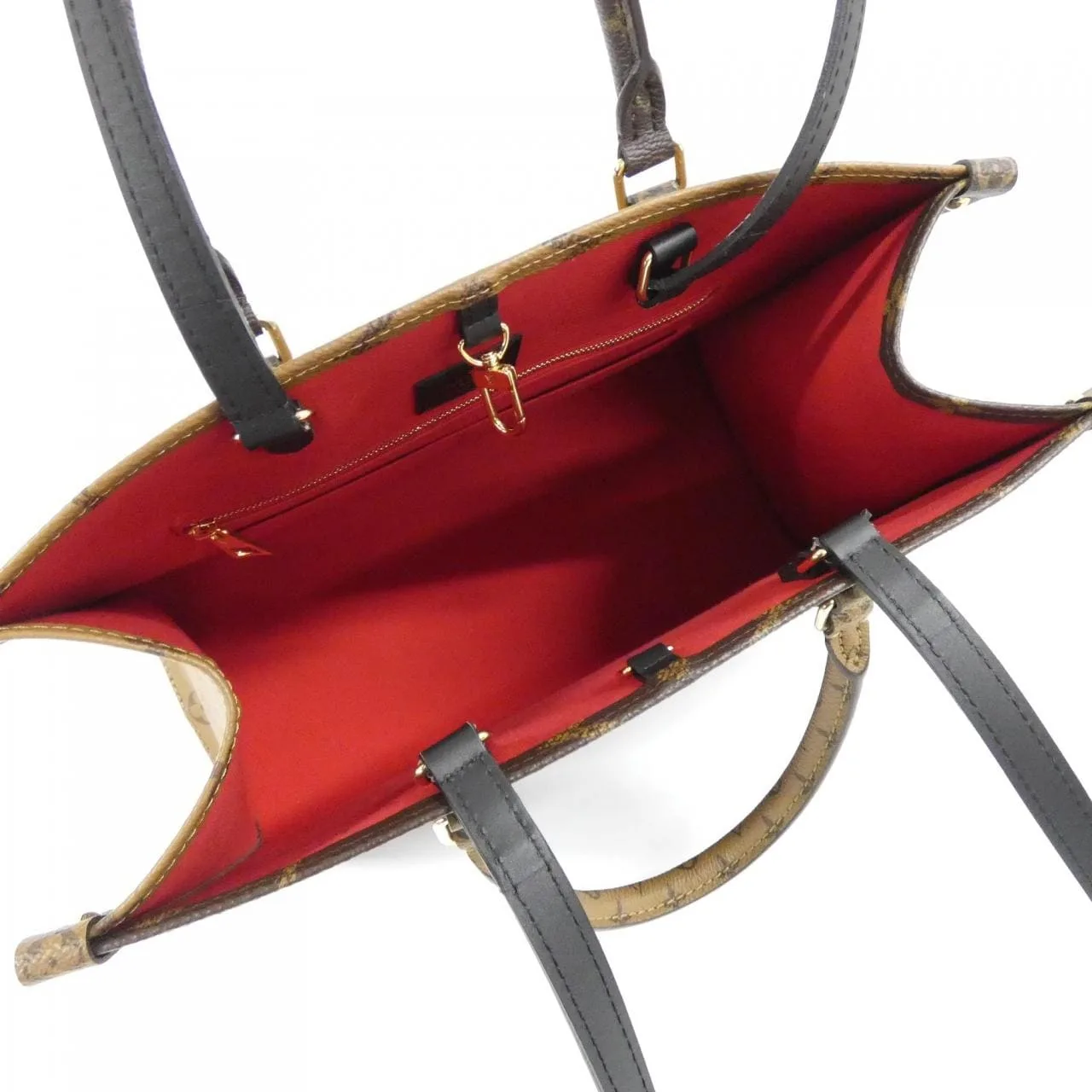 LOUIS VUITTON OnTheGo M45321 Handbag Monogram 黑色 Monogram 中古品A - 縮圖 5