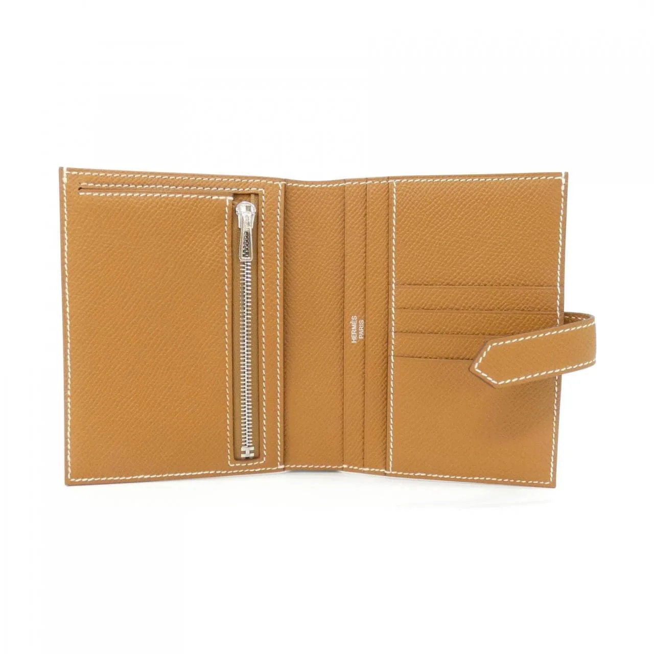 HERMES 039790CK Wallet Epsom Gold Epsom Leather Rank A - Thumbnail 4