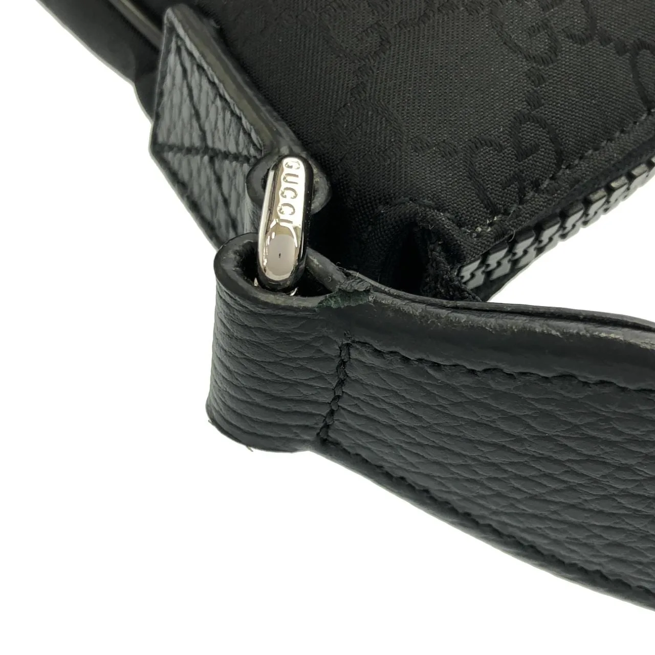 GUCCI GG Supreme 449184 G1XHN 肩背包 尼龍 黑色 尼龍 中古品A - 縮圖 4