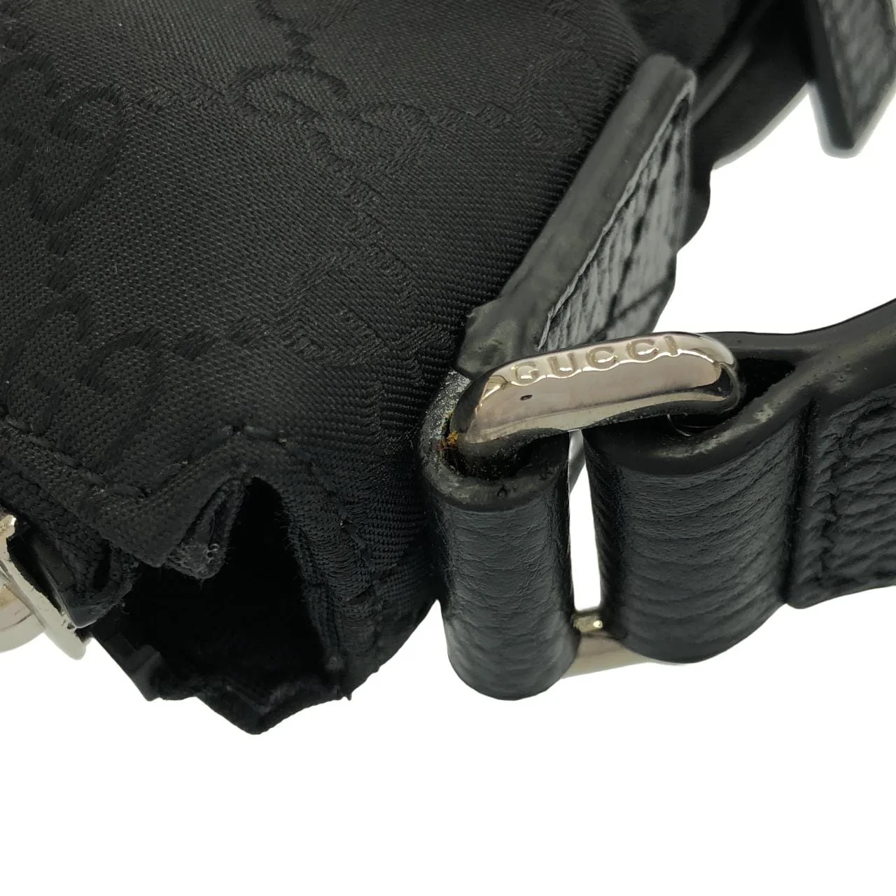 GUCCI GG Supreme 449184 G1XHN 肩背包 尼龍 黑色 尼龍 中古品A - 縮圖 6