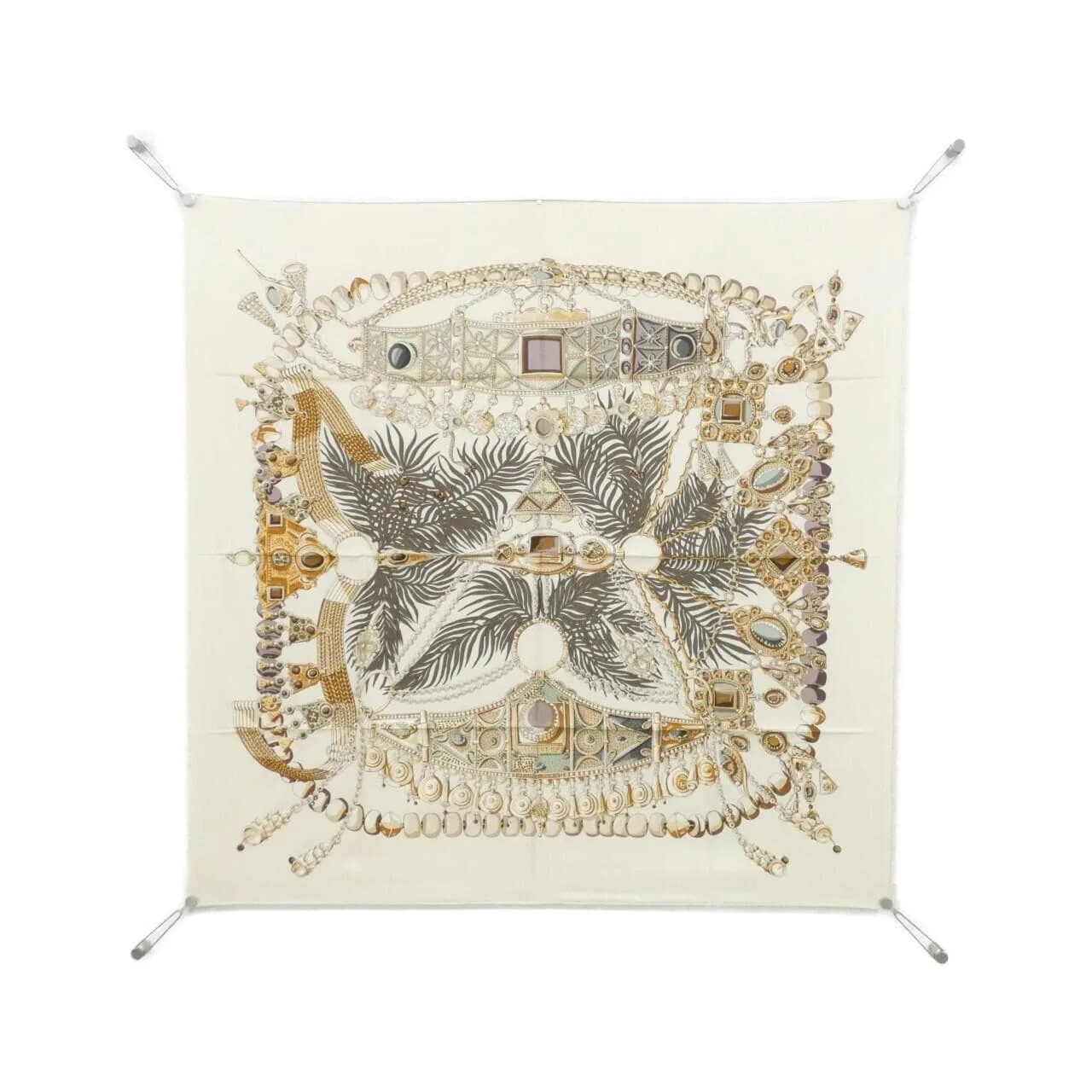 HERMES Scarf Beige