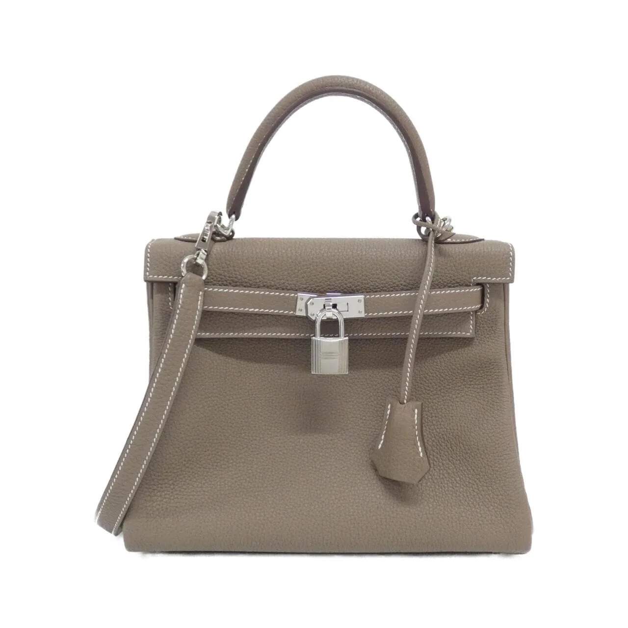 HERMES Kelly 044624CK Handbag Togo Etoupe