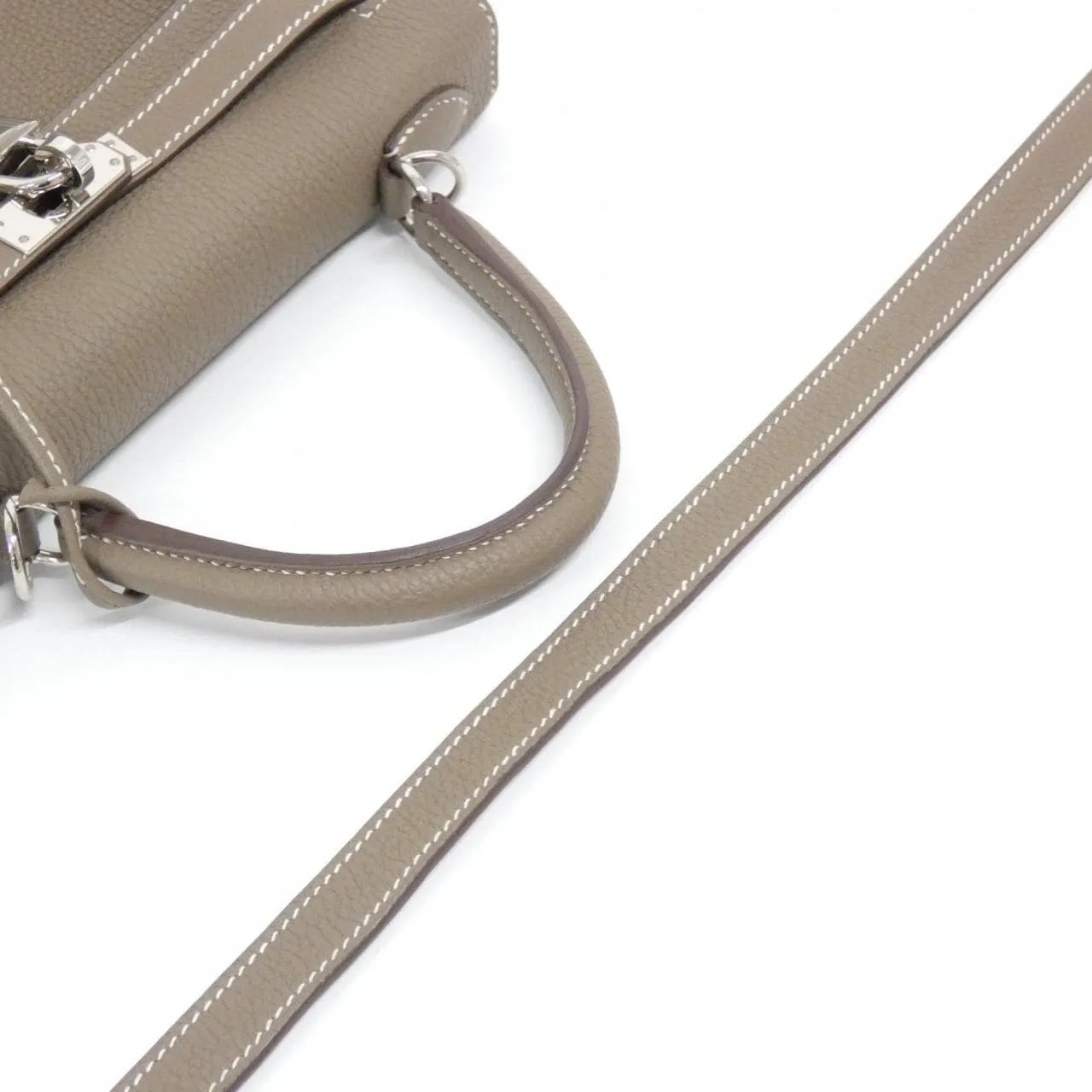 HERMES Kelly 044624CK Handbag Togo Etoupe Togo Leather Rank A - Thumbnail 5