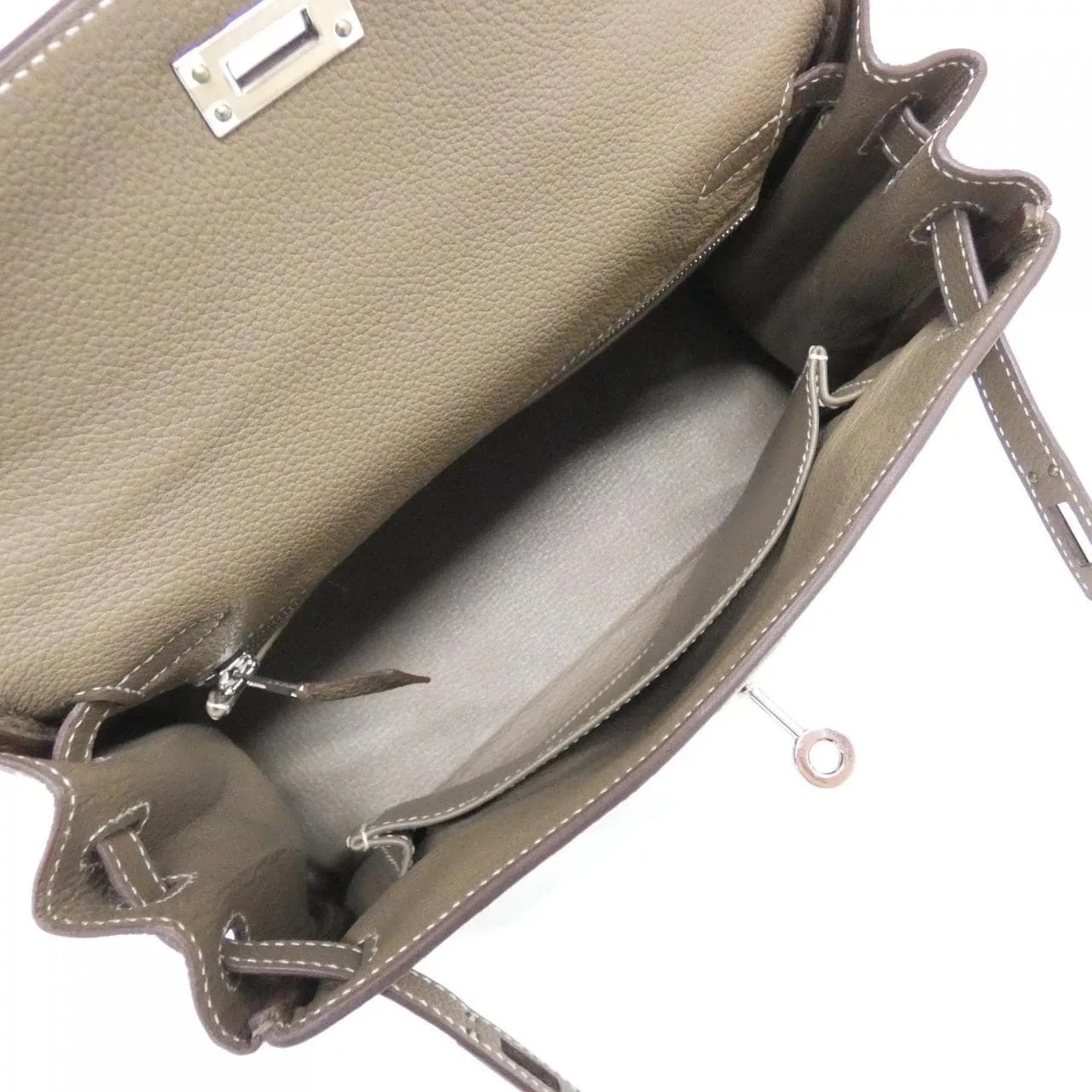 HERMES Kelly 044624CK Handbag Togo Etoupe Togo Leather Rank A - Thumbnail 6